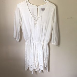 Liv Los Angeles white long sleeve romper